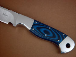 "Aquila" obverse side handle view. G10 is super tough and durable, the handle is clean, smooth, and comfortable. 