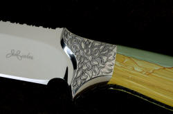 "Argyre" obverse side front bolster engraving detail. This is a four power enlargement!