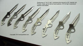 Counterterrorism knife group, blade construction
