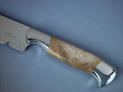 "Conditor" obverse side handle detail. Handle surfaces are radiused, contoured, and polished for comfort