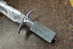 "Daqar" dagger, gemstone jade block fitted to tang, and matched to stainless steel guard.