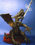 Dragonslayer is 400 lbs of bronze cast by lost wax process