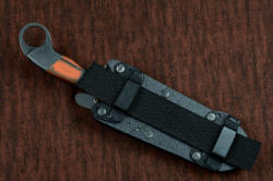 "Galatea" professional tactical, combat, rescue, CSAR, counterterrorism knife, horizontal belt loop plates with 1.5" web strap