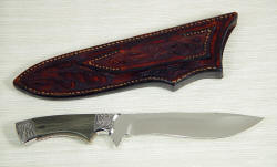 "Golden Eagle" reverse side view. Note extensive tooling on rear of sheath