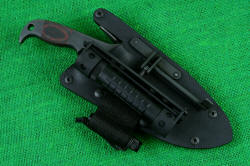 "Kairos" professional counterterrorism tactical knife, shown rigged with HULA and LIMA in alternate positions