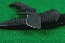 "Kairos" professional counterterrorism tactical knife, point detail, reverse side
