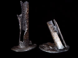 "Morta" cast stands in silicon bronze are individual sculptures alone