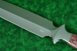 "Streamspear" dagger, maker's mark detail on obverse side. 