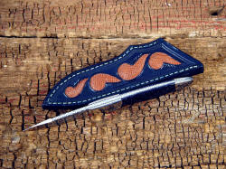 "Thuban" filework, edgework detail. Note extremely detailed graduated filework on tapered tang.