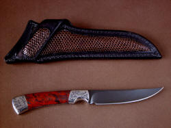 "Wasat" reverse side reflective view (to show grind line and bolster engraving)