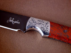 "Wasat" front bolster engraving detail. Fine engraving is a 5 power magnification in this photo.