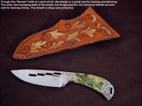 "Bootes" a fine example of a collector's grade of stout drop point hunting knife with gemstone and engraving