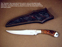 A beautiful "Sanchez" boning knife with an Ironwood handle
