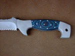 Blue and black G10 fiberglass epoxy composite, laminated in blue and black