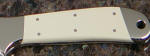Ivory Micarta® phenolic knife handle, polished, nickel silver fittings