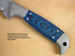 G10 blue-black fiberglass reinforced epoxy laminate is hard and tough, waterproof knife handle material