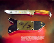PJLT: Pararescue CSAR knife, commemorative grade, etched, locking sheath, gemstone handle.