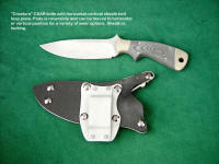 "Creature" CSAR combat knife with reversible horizontal-vertical belt loop plate
