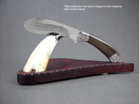 "The Cattleman" obverse side view. This knife was a gift between cattlemen and is actually a castrating knife.